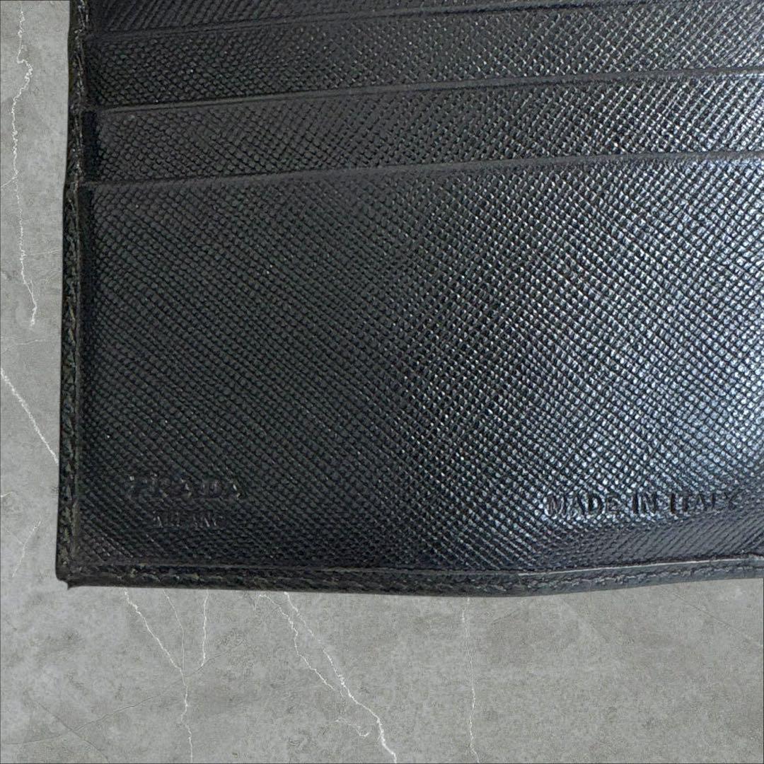 極美品‼️ PRADA プラダ 三つ折り財布 サフィアーノ ブラック 黒
