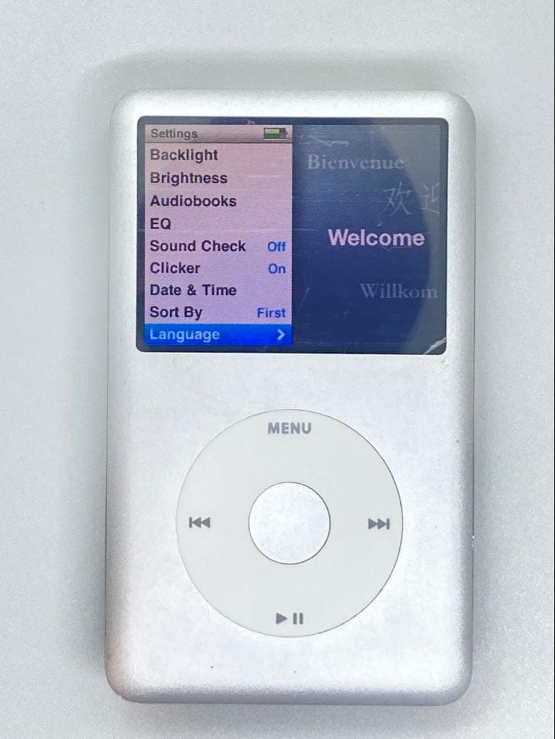 綺麗なiPod classic第7世代160GBからSD256GBに シルバー銀