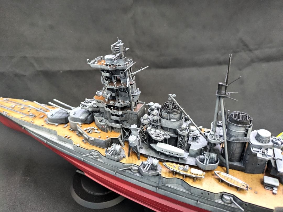 フジミ製・高速戦艦榛名1/350　RC改（防水アンプ、プロポ、受信機付属）
