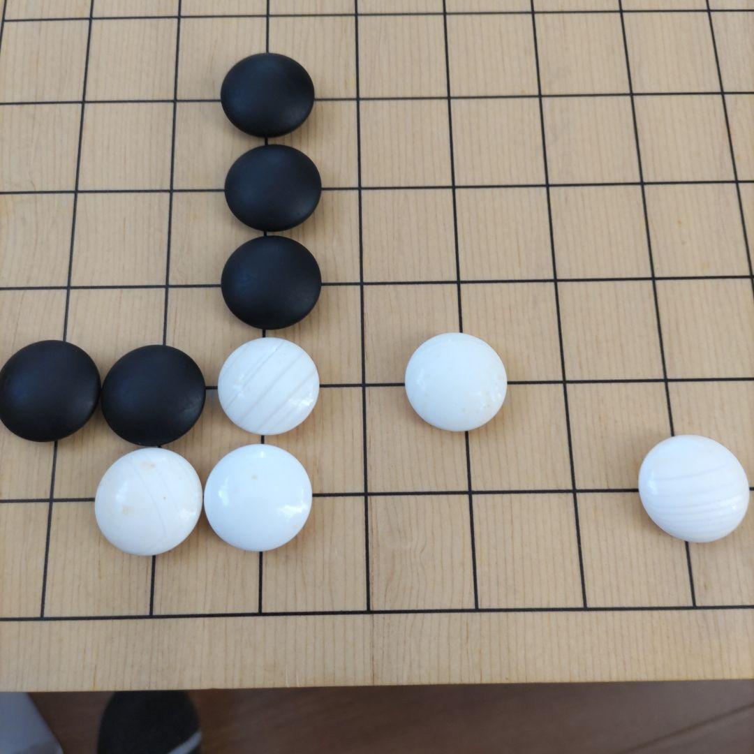 囲碁セット 　天然木製碁盤と那智黒、蛤の碁石