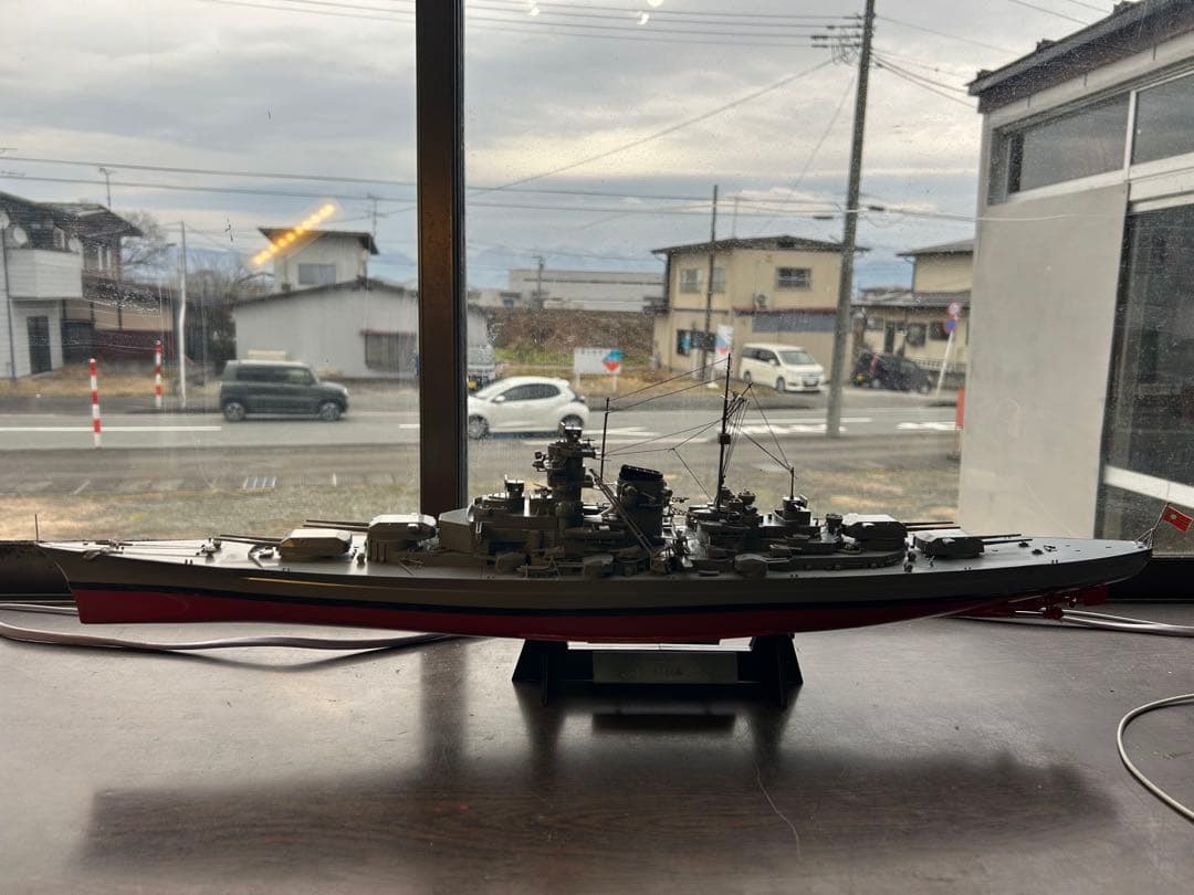 ビスマルク高速戦艦(フッドイギリス艦を一発撃沈)超精密加工800mm(完成品)