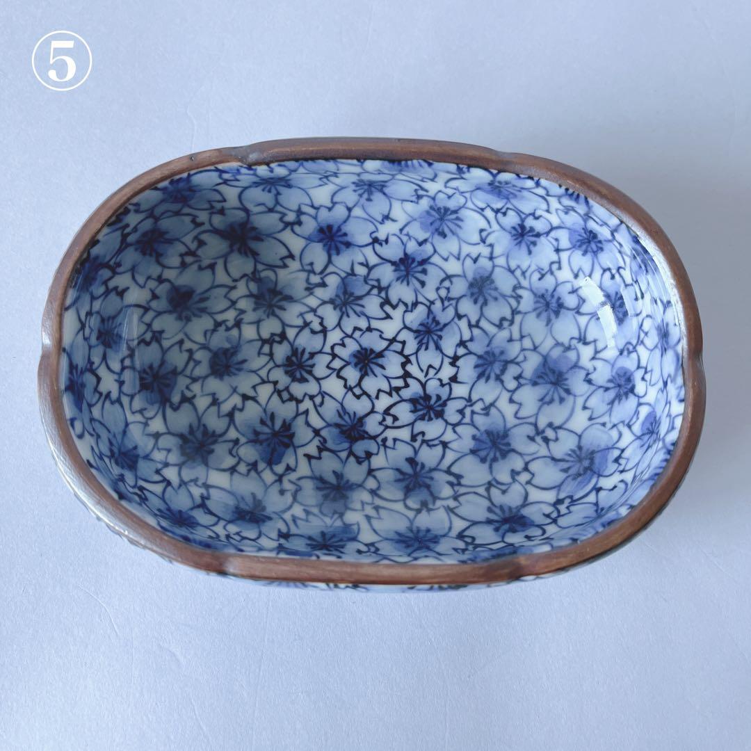 京焼　清水焼　正峰窯　染付桜尽　向付
