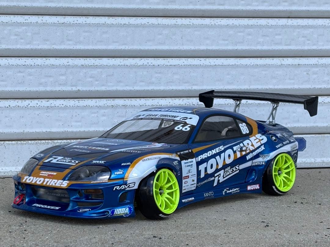 アディクション 80スープラ TOYO仕様 ラジドリボディ 塗装済未走行