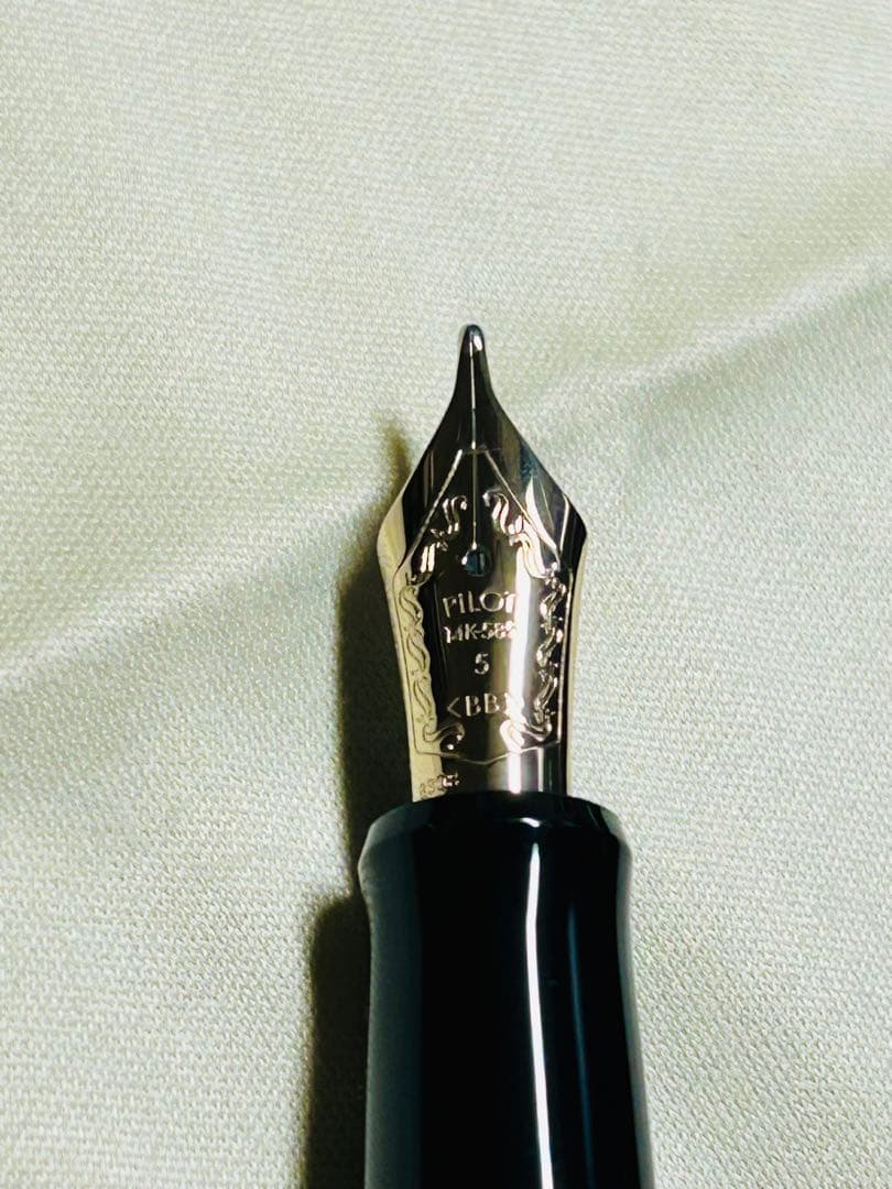 【希少】PILOT CUSTOM 74 ブラック万年筆 14K BB極太字