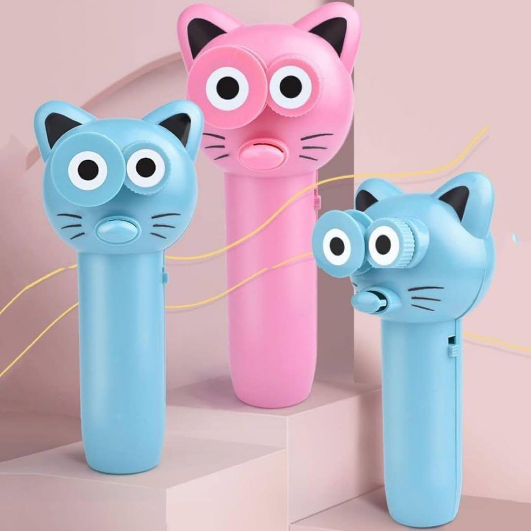 ロープランチャー 減圧おもちゃ 電動 猫のおもちゃ ピンク