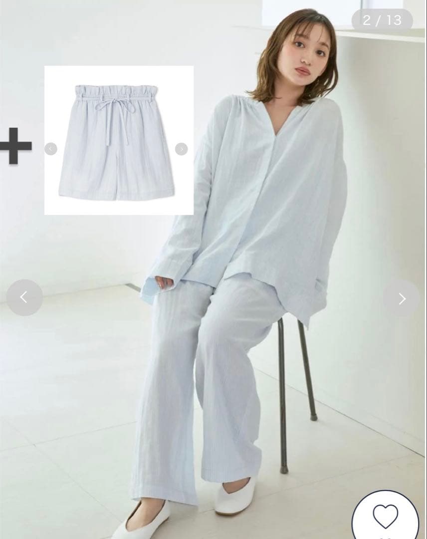 gelatopique ガーゼストライプ3点セット