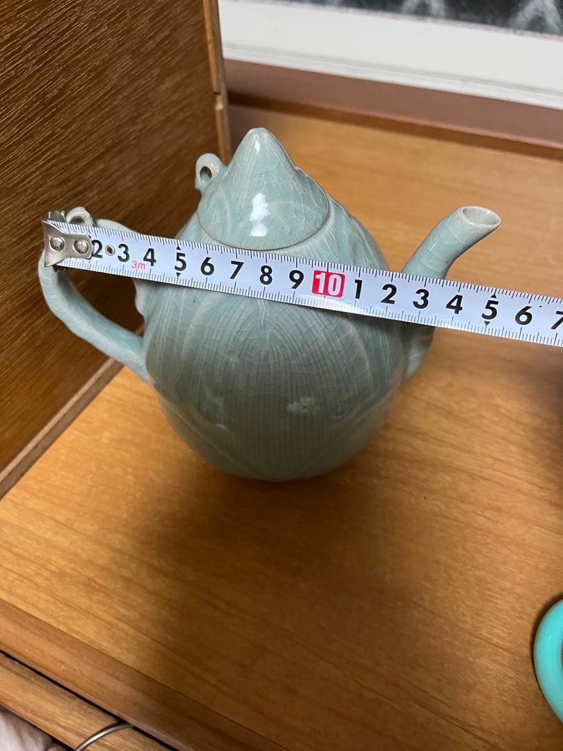 時代高麗青磁　水注　煎茶道具　水差し　青磁置物　アンティーク　工芸品