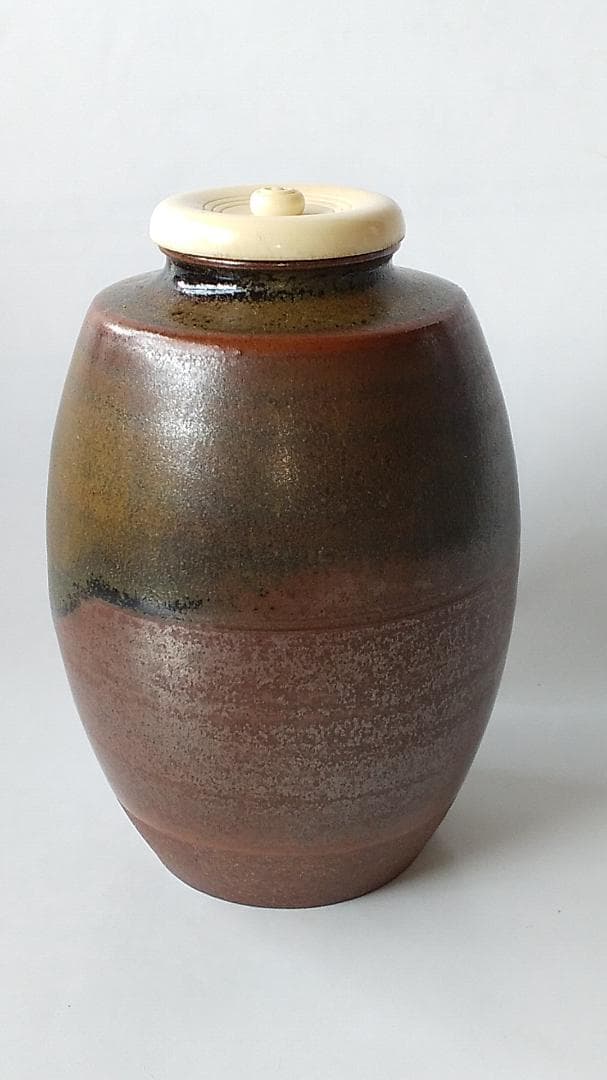 丹波茶入 信水窯 市野信水 作 仕覆 東山裂 共箱 肩衝茶入 茶入 茶道具 美品