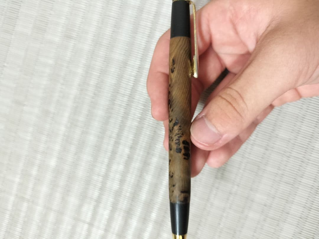 屋久杉工房京　泡瘤　油木　シャープペンシル　無垢材　真鍮金具