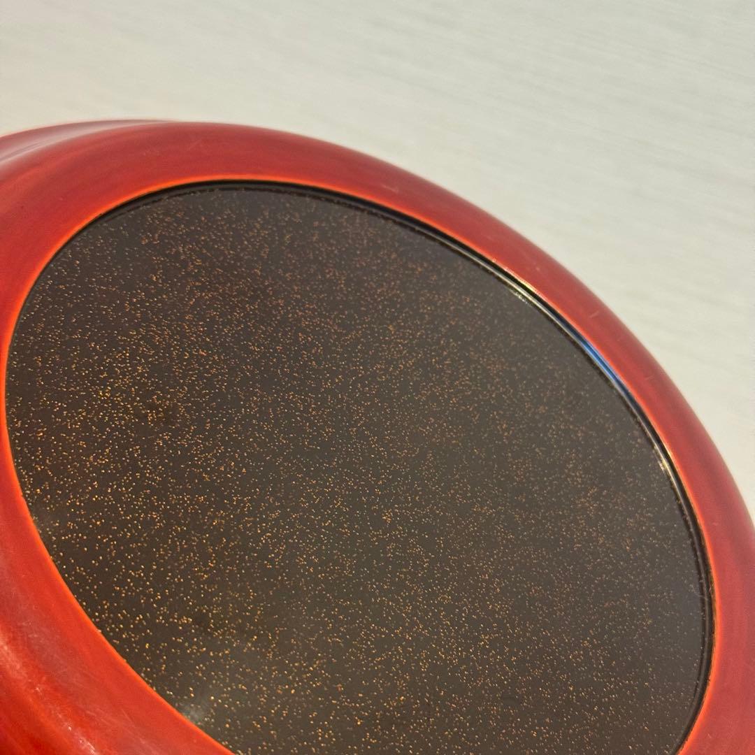 時代漆器 梨地 研ぎ出し梅蒔絵 丸盆 木製漆器 茶懐石道具 / 輪島塗
