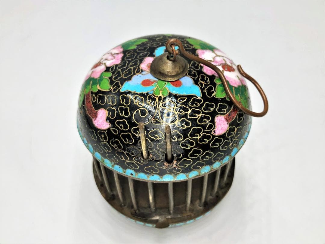 【 七宝虫籠 】　中華古玩　収蔵品　桐箱付き