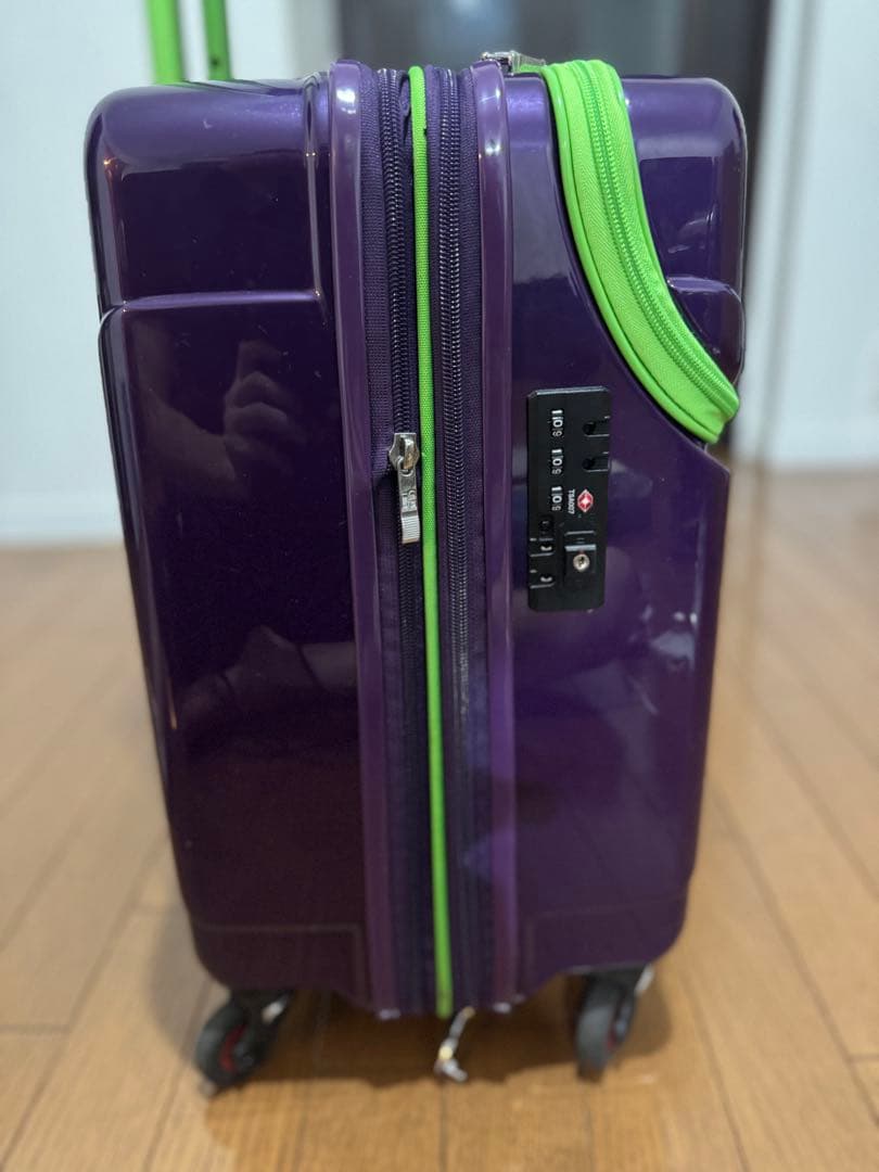 HIDEO WAKAMATSU スーツケース ジッパー 拡張機能付き パープル