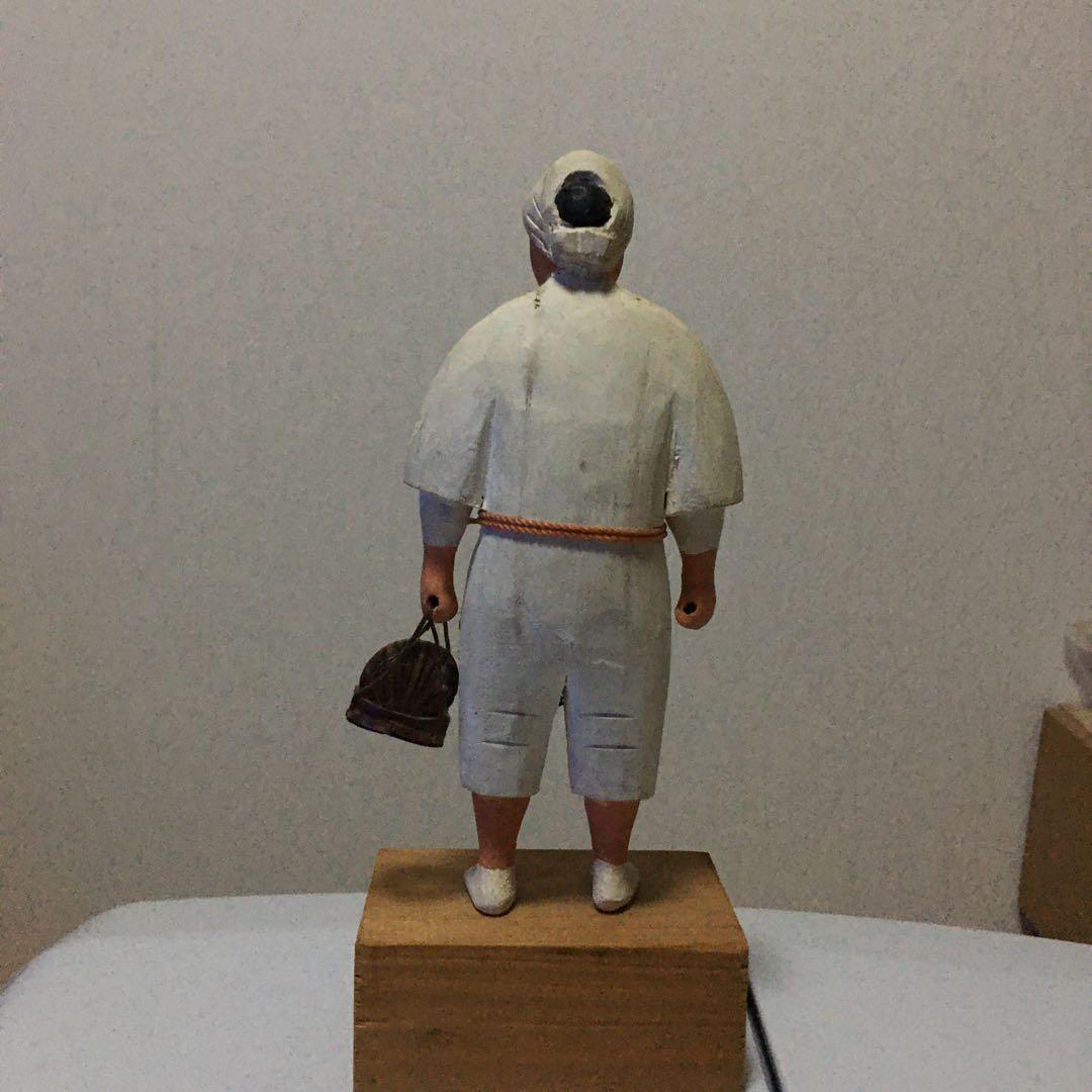 海女のむめさん　木彫人形　鳥羽水族館　木彫彩色　昭和レトロ　いやげもの　こけし
