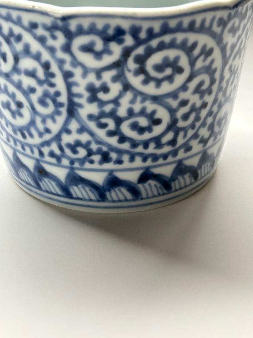 ✨【古伊万里】　⭐️蛸唐草　蕎麦猪口　江戸中期✨美品　骨董　時代物　上手 コップ