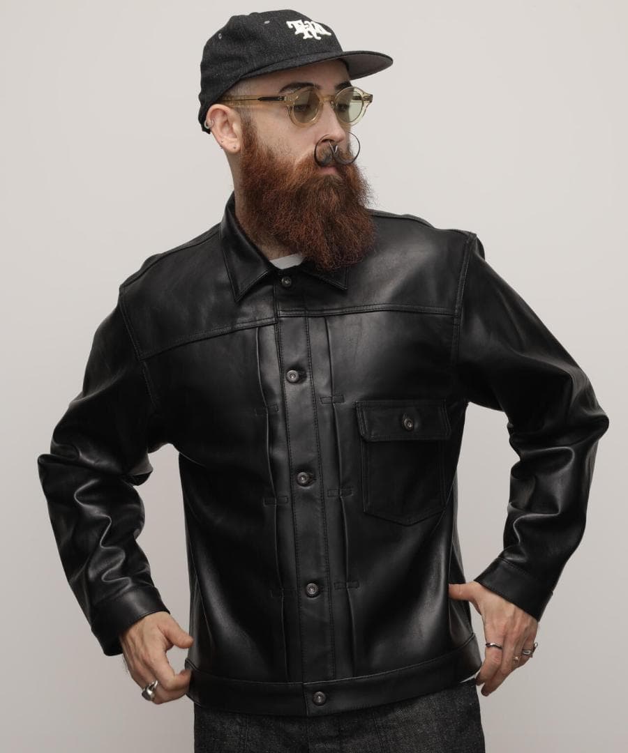 Schott ショット シープレザー 1st トラッカージャケット Mサイズ