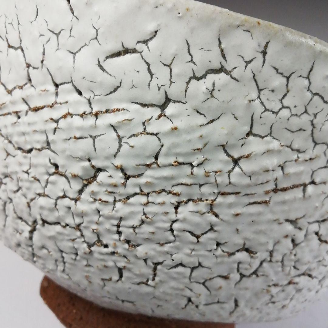 Ｔ９８２　茶碗　『梅花皮』『東原窯　羽柴良一』　共箱　抹茶碗　茶道具