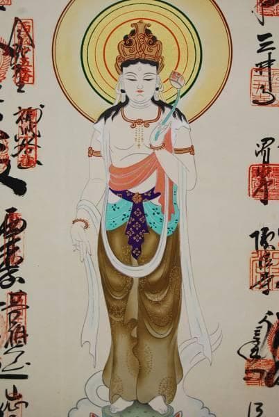 西国三十三ヶ所霊場集印肉筆掛軸/御朱印/掛軸☆宝船☆D-73