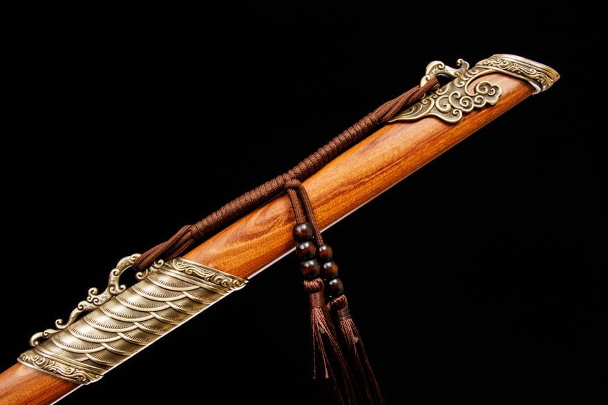 【青衣の剣】古兵器 武具 刀装具 日本刀　模造刀 居合刀 武士道 鑑賞用 美術刀