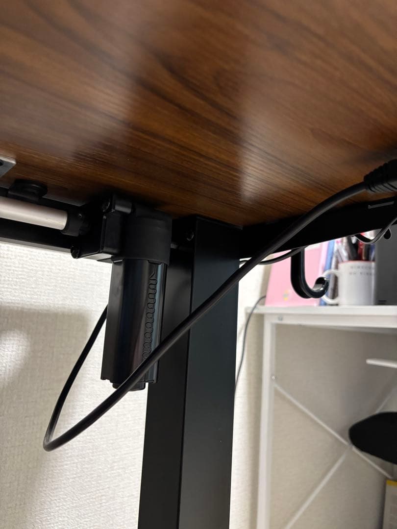 電動昇降デスク ブラウン 中型