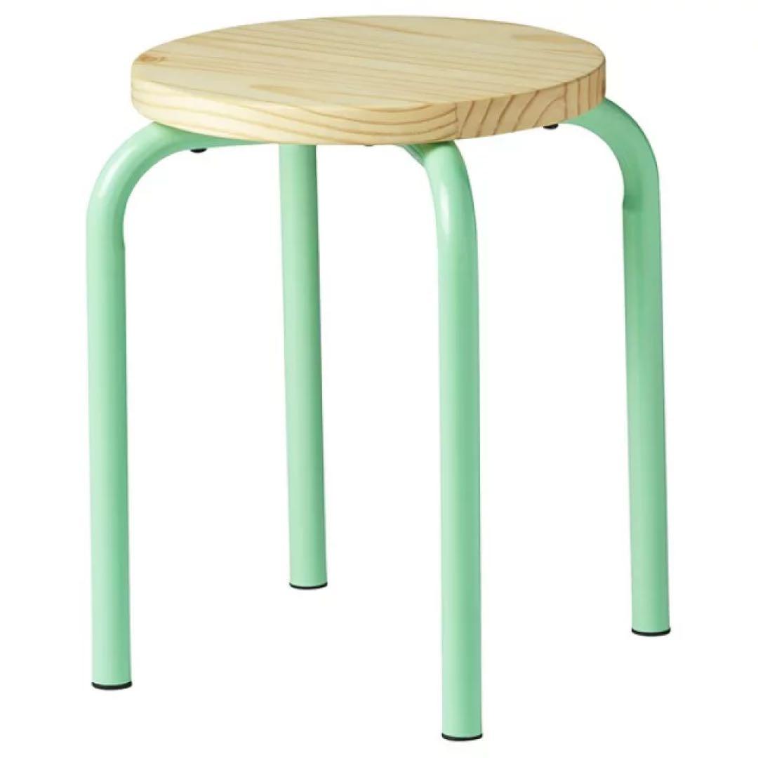IKEA ドムステン　廃盤色　スツール　ポップ　パステルグリーン　ミントグリーン