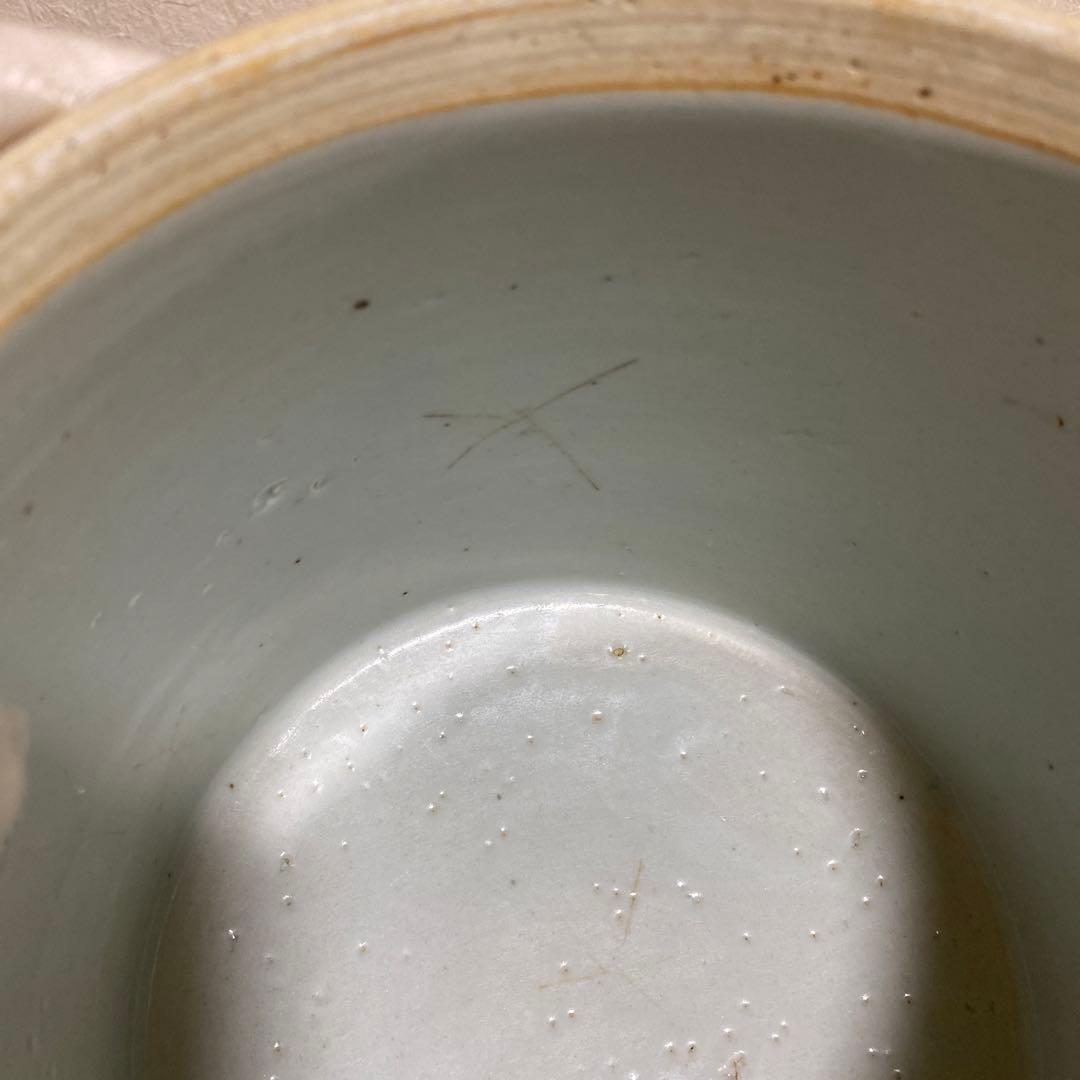 染付耳付 水指