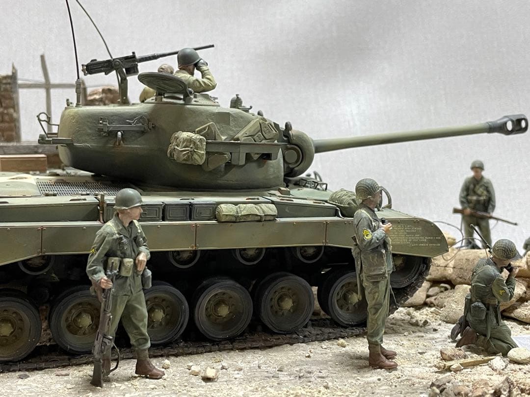 【ご依頼品】　1/35 US M26パーシングと兵士