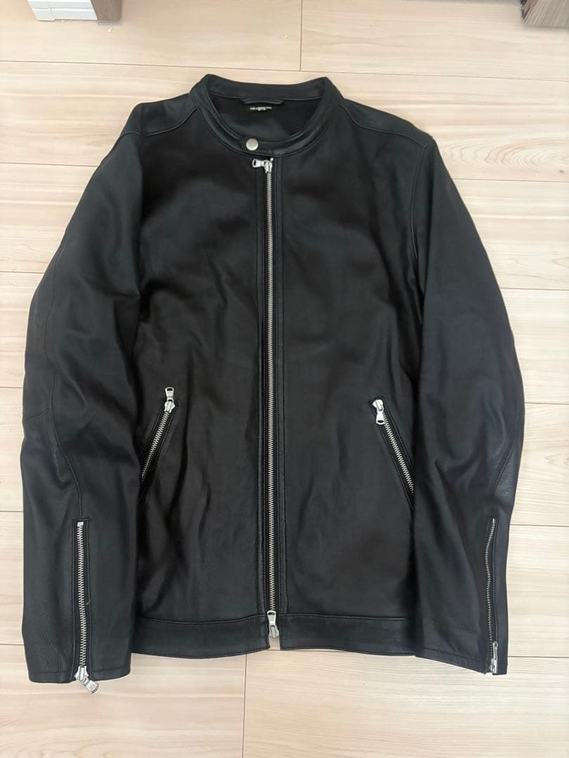 大きいサイズ　フリークスストア ゴートレザー　XL　シングルライダーズ　やぎ　黒