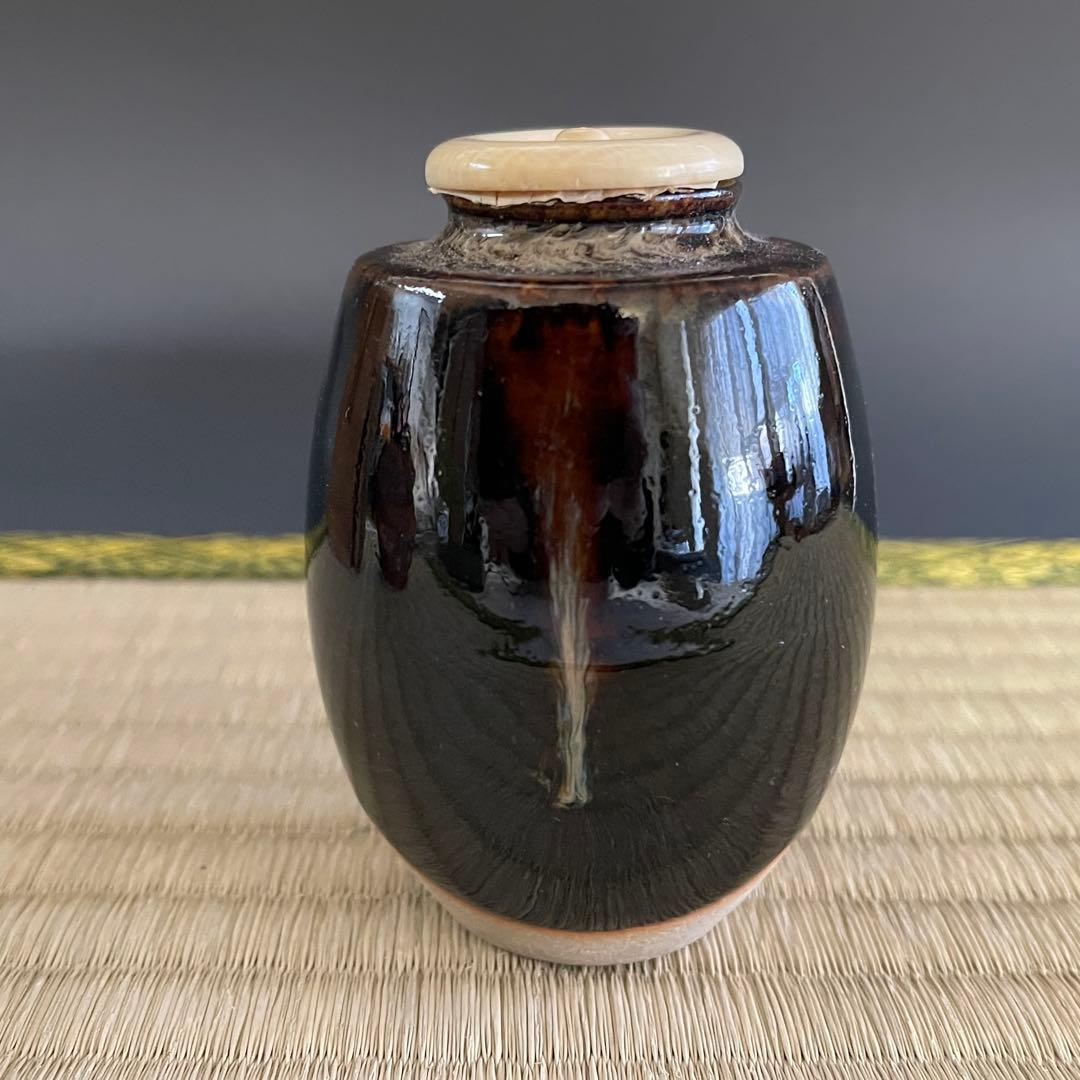 京焼 桶谷定一 肩衝 茶入 茶道具 骨董品 299