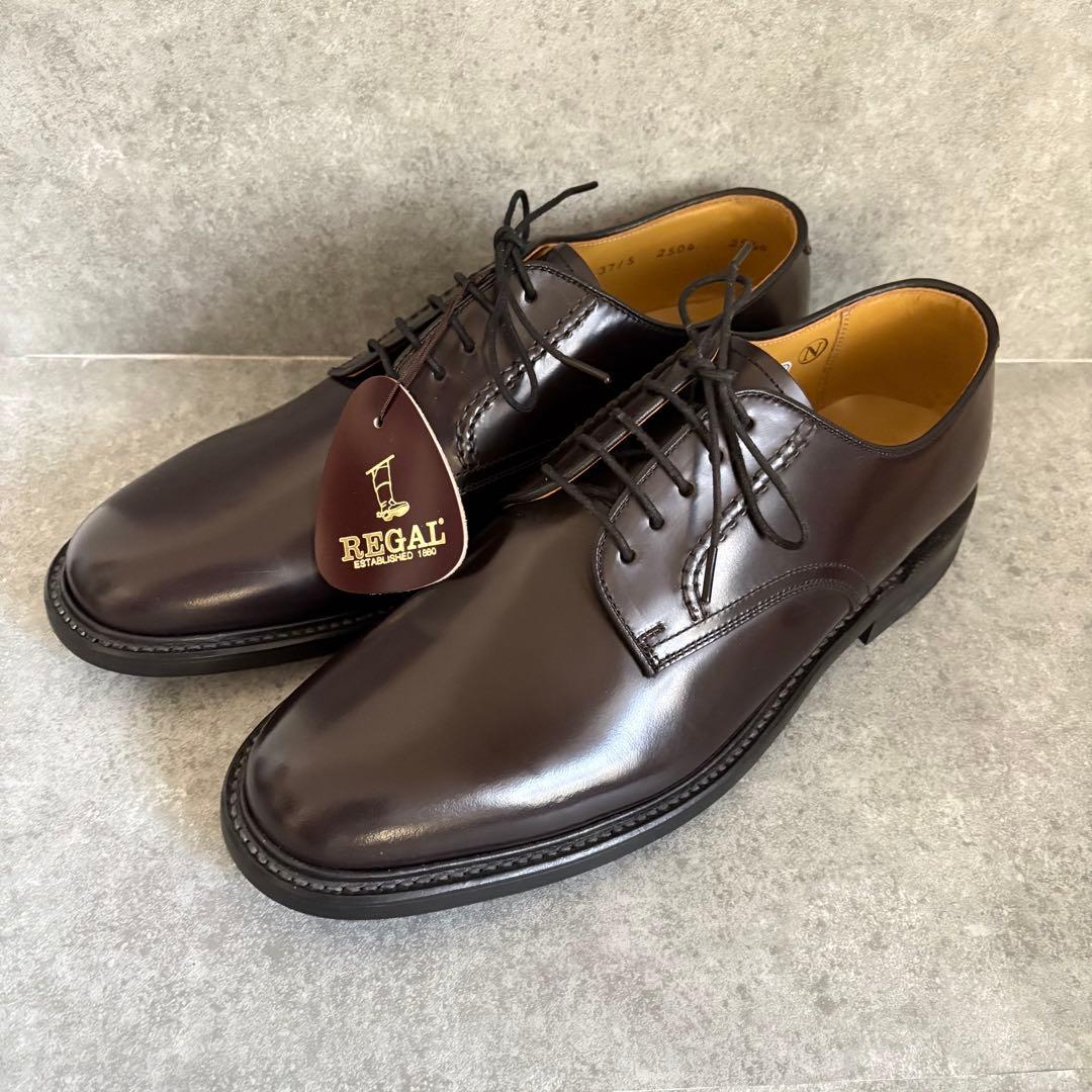 【新品】REGAL 2504 プレーントゥ ビジネスシューズ ダークブラウン