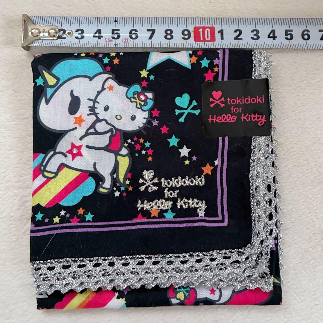 【未使用】tokidoki トキドキ　キティハンカチ