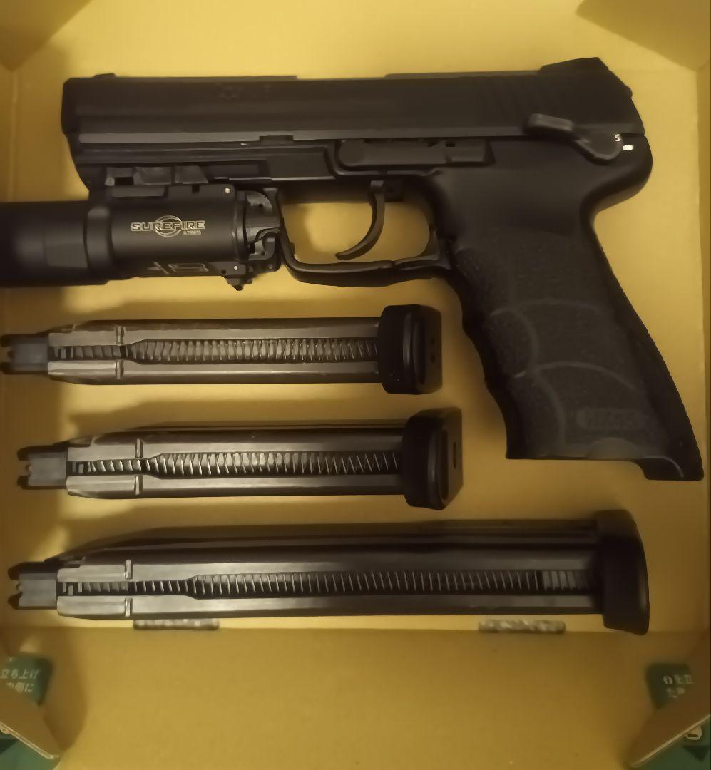 東京マルイ HK 45 ガスガンレプリカ X300ライト マガジン×3付き