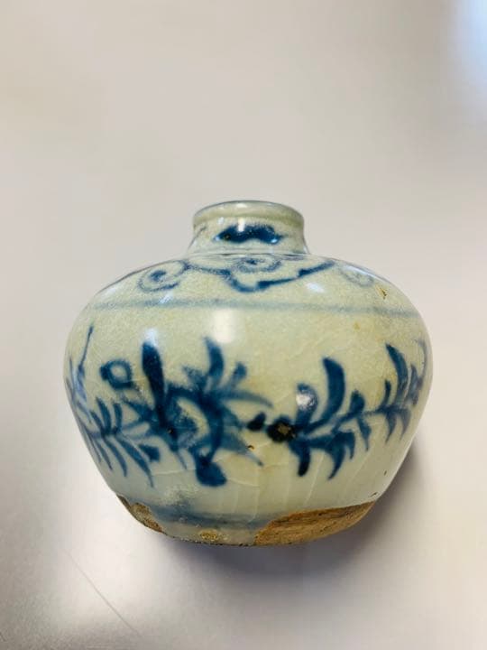 中国元時代晩期&明時代早期の染付(青花)お茶入れ