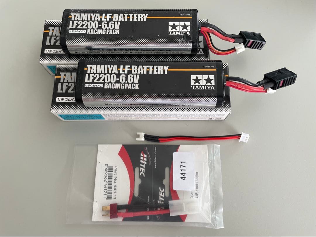 タミヤ純正 LF2200-6.6V リフェ レーシングパック バッテリー 2本