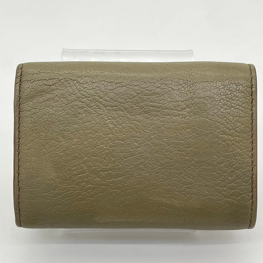 バレンシアガ 三つ折り財布 エッジシティ クラシックミニ ゴールド金具 レザー