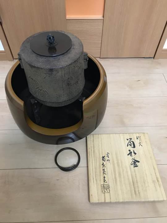 風炉 釜 桐箱入り 茶道具