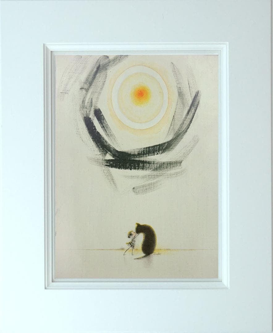 油絵 菅家令子 絵 絵画 インテリア F3-092018 可愛い子犬 猫と女の子