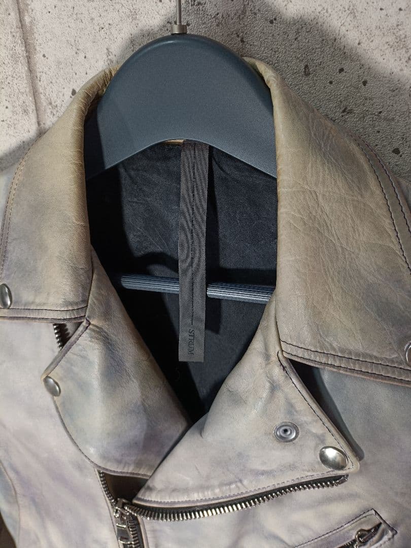 STRUM Burning dyed ダブルライダースジャケット S