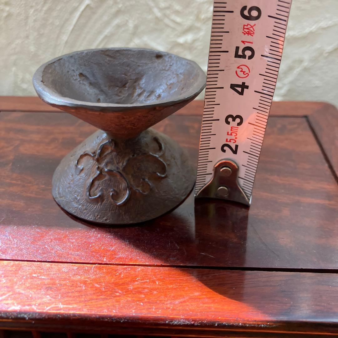 鉄　蓋置　末広　茶道具
