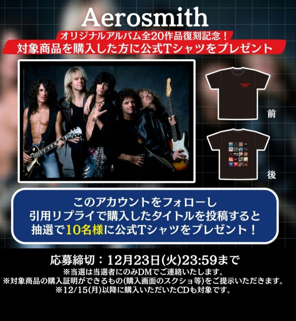 【非売品・未開封・激レア】エアロスミス 復刻20タイトルジャケ写 Tシャツ L