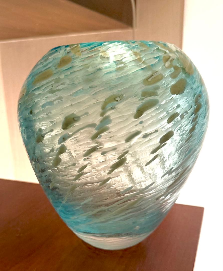 イイノナホ ガラス 作家 花器 フラワーベース　オブジェ