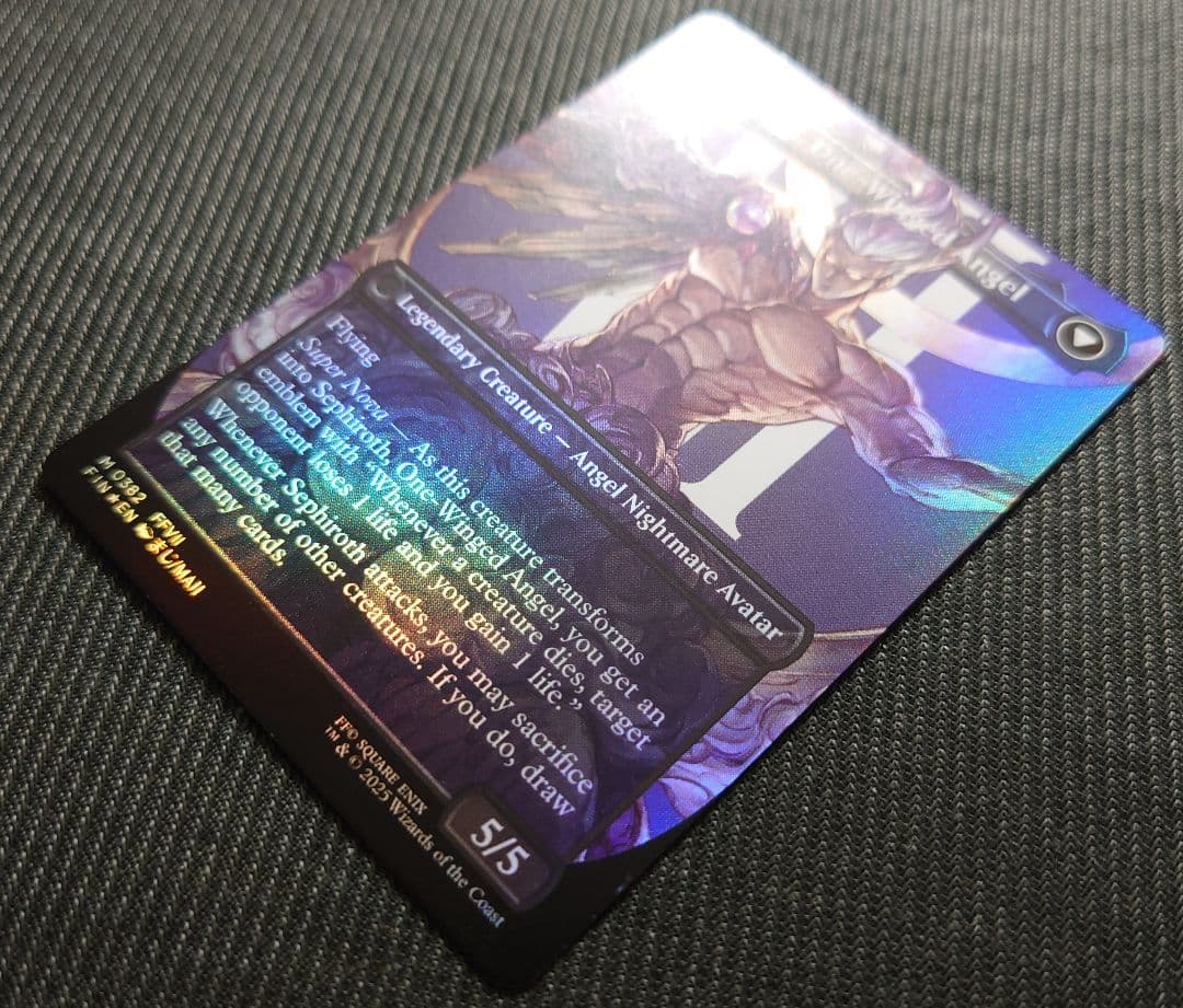 mtg 高騰中 ヤバ個体 英語 フルアート FOIL 威名のソルジャーセフィロス