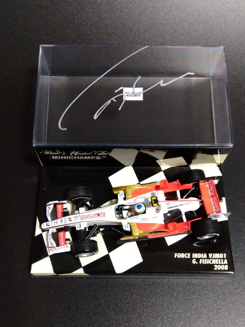 ミニチャンプス ジャンカルロ・フィジケラ 2008 直筆サイン 1/43