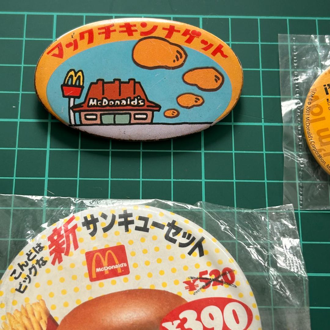 マクドナルド　フィギュア　缶バッジ　5点セット　ハンバーグラー　デッドストック