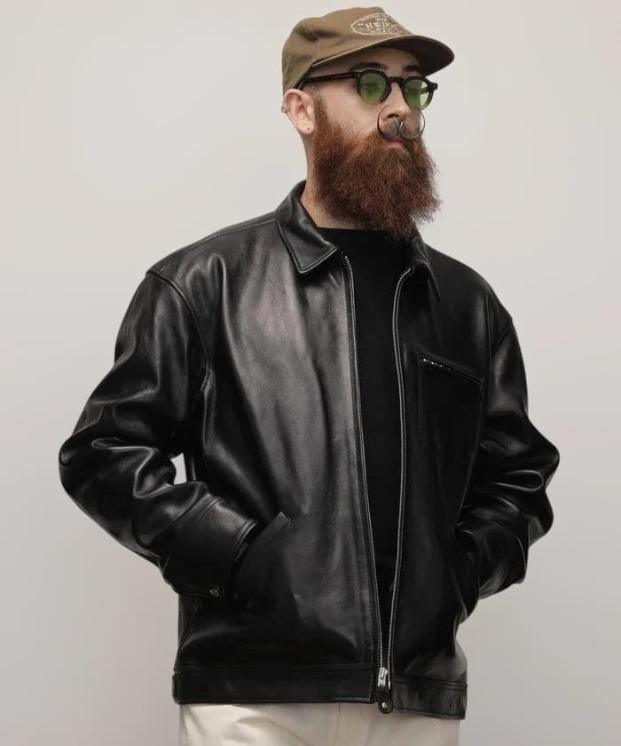 【美品】Schott ブラック レザー シングルライダースジャケット S