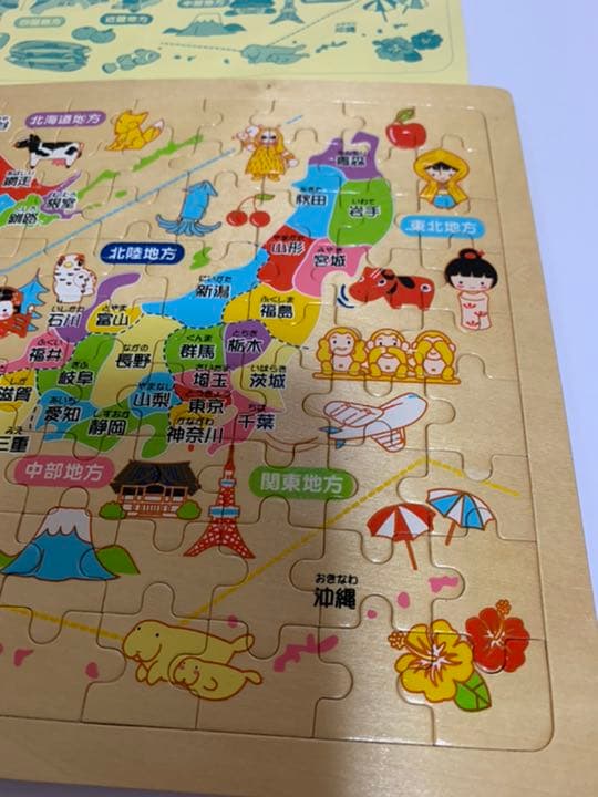 日本地図　木製パズル