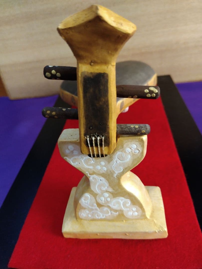 値下げ！　万葉琵琶　小副川祐二　伝統工芸士の作品　希少　美品　博多人形師