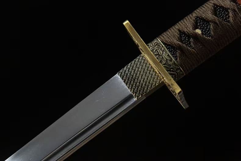 遊郭打刀 方形刀鍔 50 鋼刃 実木彫刻鞘全長 102cm 刃幅3.2cm日本刀