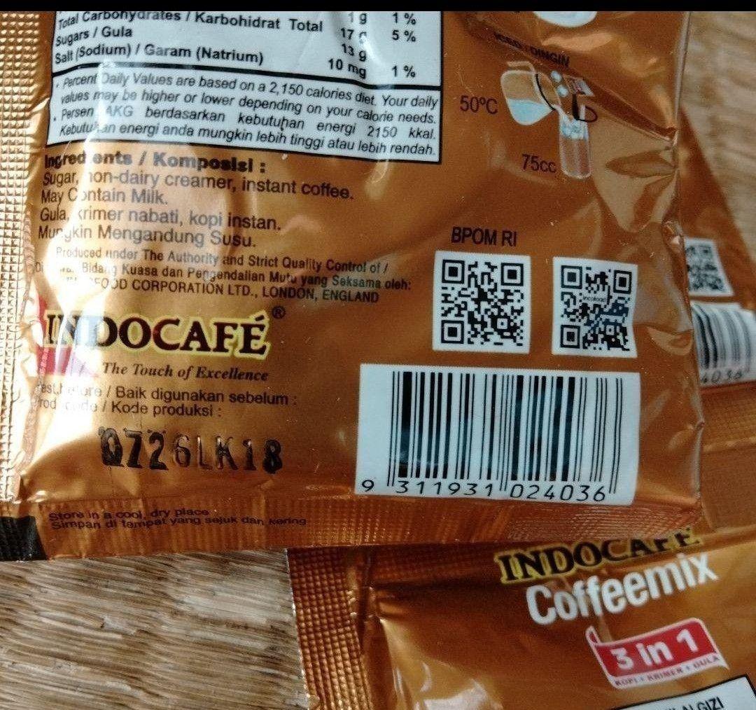 インドネシアコーヒーLuwak,Indocafe,GoodDay(320袋入り)