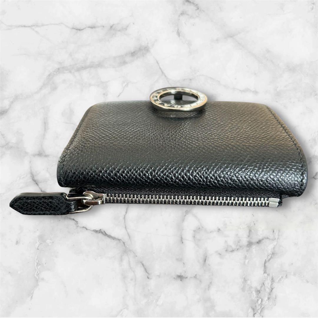 ブルガリ BVLGARI 美品✨サークルロゴ クリップ 三つ折り財布