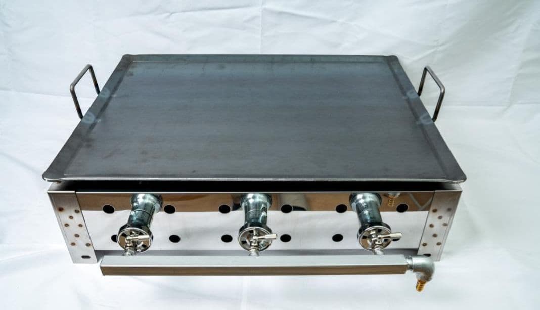 キャンセル品のため 大幅値引き 持ち手付 ６ミリ鉄板 プロパンガス グリラー